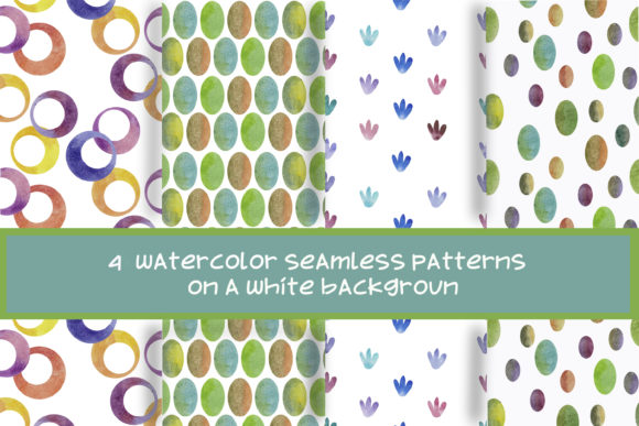 4 Watercolor Patterns Rings, Ovals, Traces: A Creative Resource for Artists and Designers