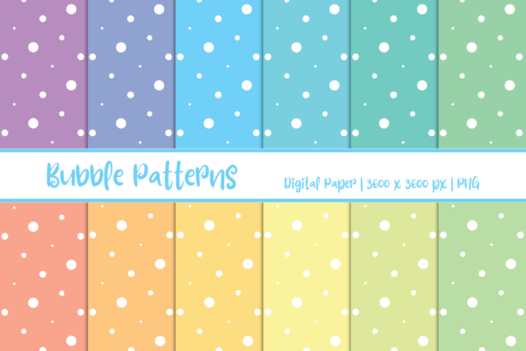 Bubble Patterns Digital Paper