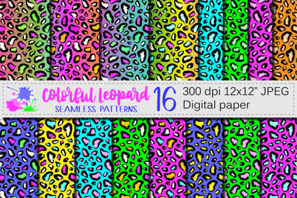 Colorful Leopard Seamless Patterns: A Versatile Design Resource for Modern Creatives