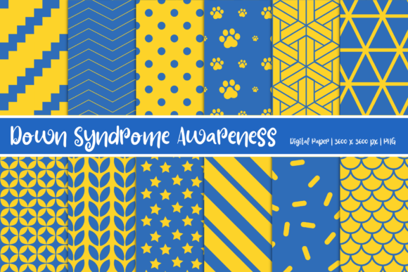 Down Syndrome Patterns Digital Paper: A Versatile Resource for Creative Projects