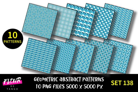 Exploring the Versatility of Geometric Patterns Digital Paper Set 138