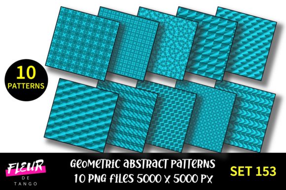 Geometric Patterns Digital Paper Set 153