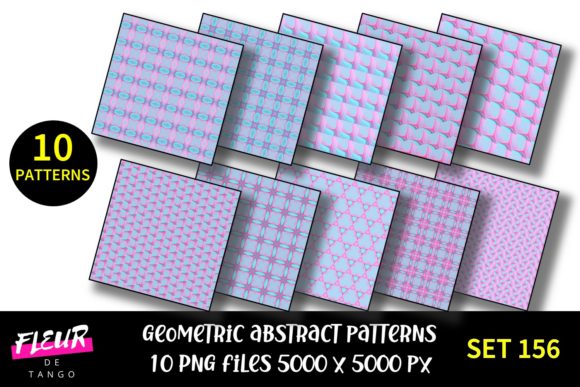 Geometric Patterns Digital Paper Set 156: A Versatile Creative Resource