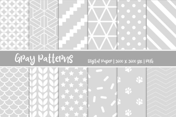 Gray Patterns Digital Paper: A Versatile Resource for Creative Projects