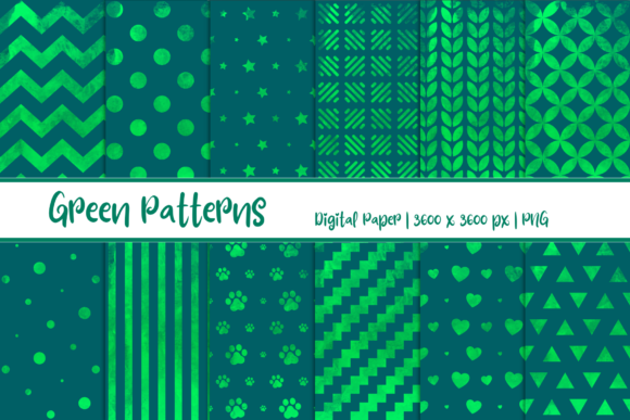 Green Patterns Digital Paper: A Versatile Design Resource