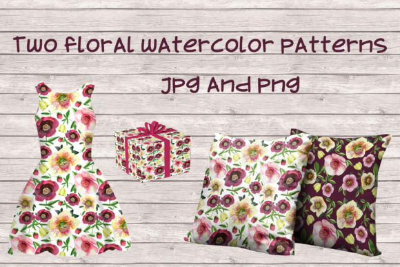 Hellebore Flower Watercolor Patterns: A Creative Resource for Designers and Entrepreneurs