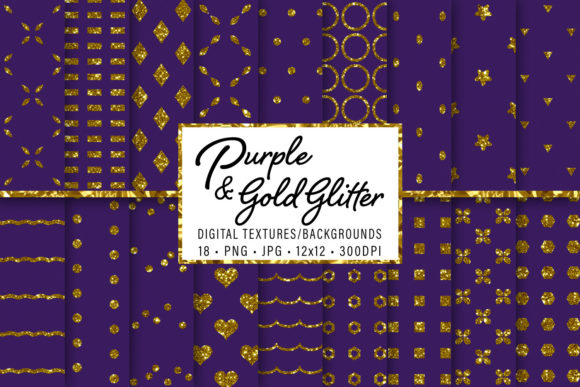 Purple and Gold Glitter Patterns: Elevate Your Creative Projects