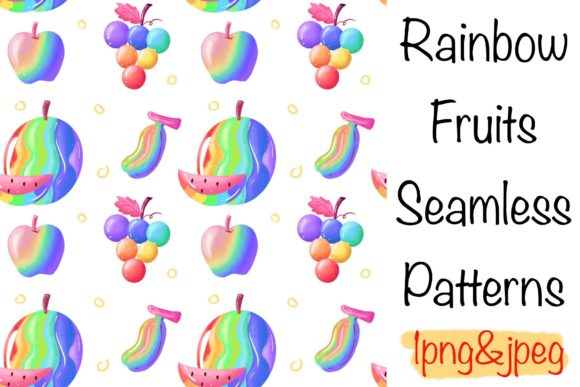 Rainbow Fruit Seamless Patterns: A Vibrant Addition to Your Design Projects