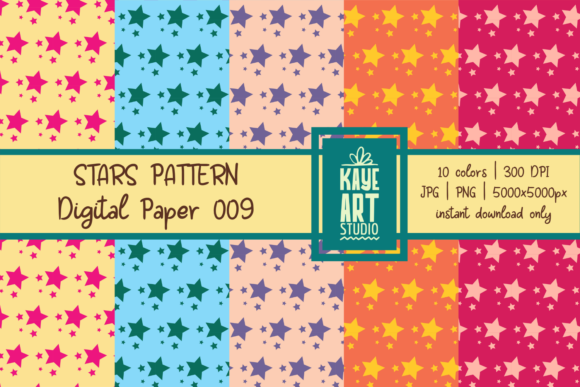 Stars Digital Patterns 009 – A Versatile Tool for Creative Projects