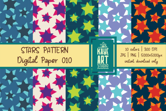 Stars Digital Patterns 010