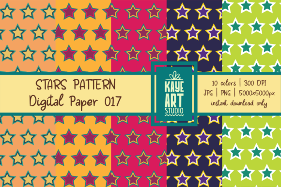 Stars Digital Patterns 017 for Creative Projects