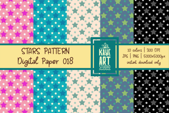 Stars Digital Patterns 018: A Creative Resource for Scrapbooking and More
