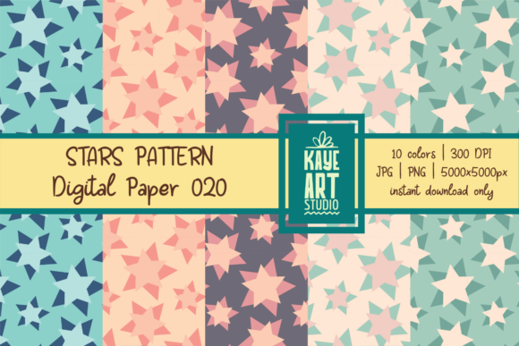 Stars Digital Patterns 020